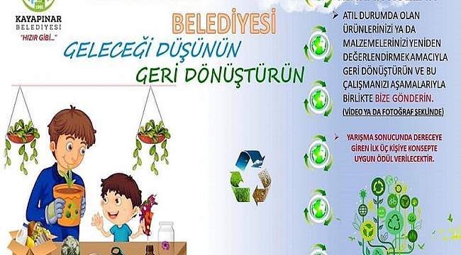 Kayapınar Belediyesi'den Geleceği Düşünün Geri Dönüştürün Peojesi