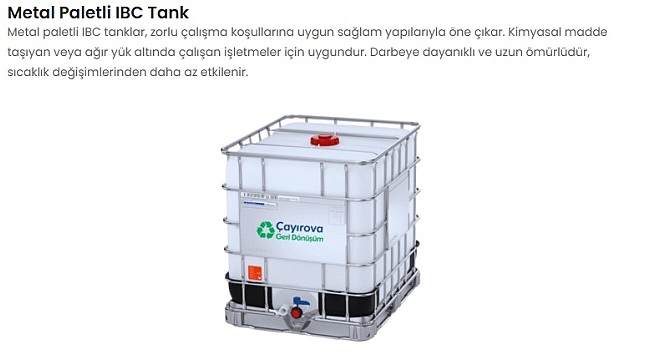 IBC Tank Nedir? Çeşitleri, Özellikleri ve Kullanım Alanları